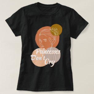 prinsessen huilen niet teksten Schrijven Zwart T-s T-shirt