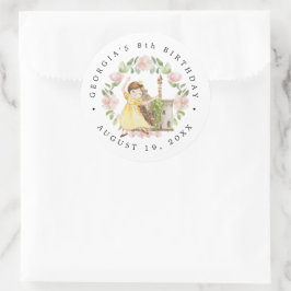 Prinsessen, Ridders & Draken Sprookjes Verjaardag Ronde Sticker
