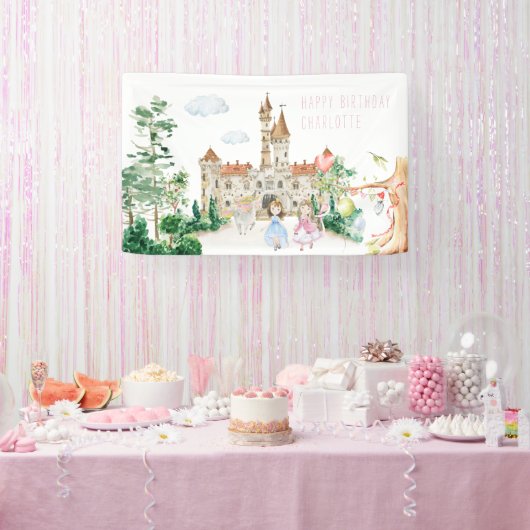 Prinsessen, Ridders & Draken Sprookjes Welkom Spandoek (Feest)