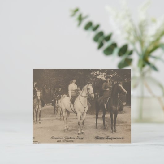 Prinsessen rijden paard sidesaddle #056SS Briefkaart (Staand voorkant)