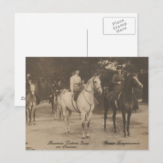 Prinsessen rijden paard sidesaddle #056SS Briefkaart (Voorkant / Achterkant)