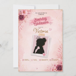 Prinsessen Silhouet Portret Frame Clipart Kaart