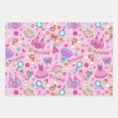 Prinsessen Stippen & Strepen Inpakpapier Set Vel (Voorkant)