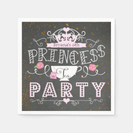 PRINSESSEN THEEPARTIJ Krijtbord Feestje Servet