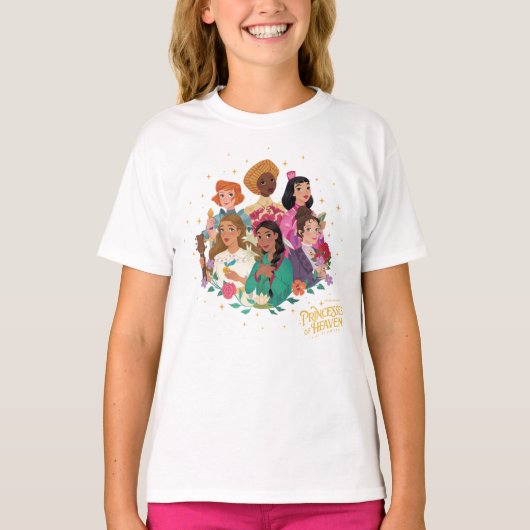Prinsessen van de Hemel™ De Bloemen Meisjes T-shir T-shirt (Voorkant)