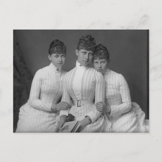 Prinsessen van Pruisen: Sophie, Victoria, Margaret Briefkaart (Voorkant)