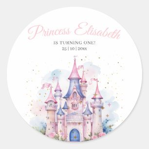 Prinsessen Verjaardagsfeest, Prinsessen Kasteel Ve Ronde Sticker
