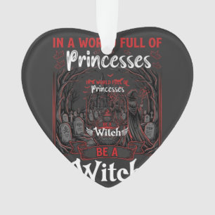 Prinsessen Worden Heks Halloween Kasteel Ketel Gra Ornament