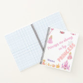 Prinsessen zijn altijd op de top roze gouden kaste notitieboek (Binnen)