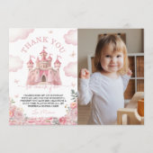 Prinsessenkasteel Foto Bedankkaart Kaart (Voorkant)