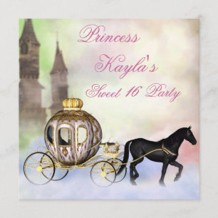 Prinsessenkasteel Koninklijke Koets Prinses Sweet Kaart