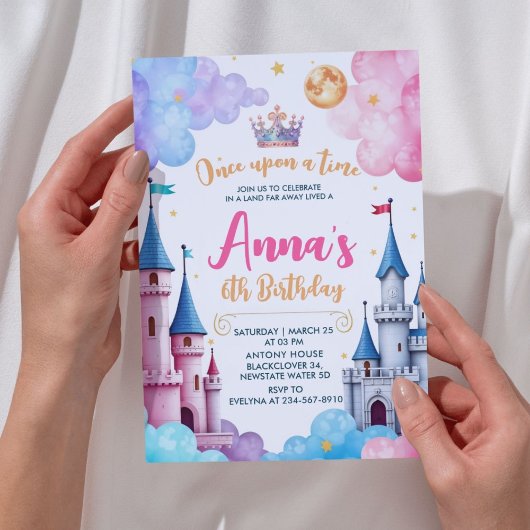 Prinsessenkasteel Verjaardagsfeest Kaart