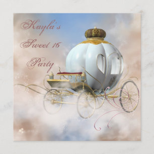 Prinsessenkoets Prinses Sweet 16 Verjaardag Kaart