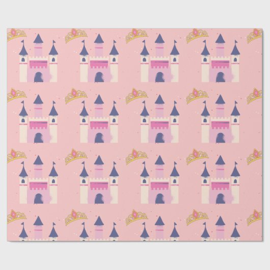 Prinsessenkroon en Kasteel Cadeaupapier (Vlak)
