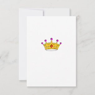 Prinsessenkroon, prinsenkroon, kroonthema bedankkaart