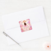 Prinsessenkroon Verjaardag Vierkante Sticker (Envelop)