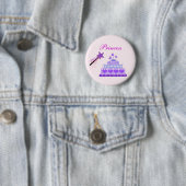 Prinsessentaart en toverstok ronde button 5,7 cm (In situ)