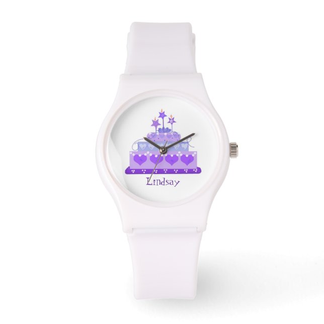 Prinsessentaart met naam horloge (Voorkant)