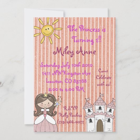 prinsessmiley, de prinses draait 1!.. kaart (Voorkant)