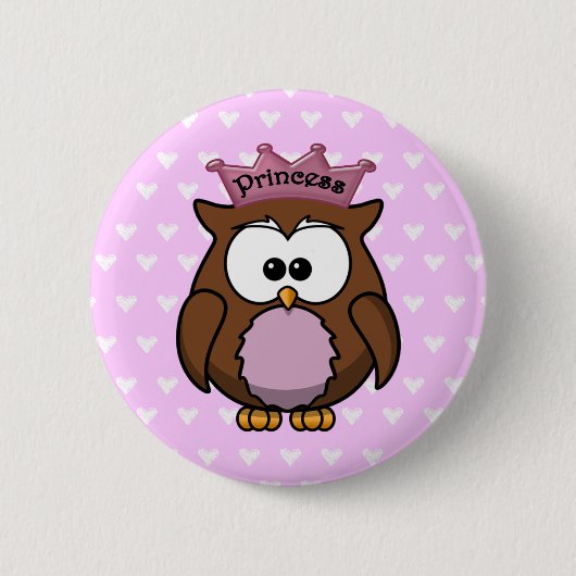 prinsesuil ronde button 5,7 cm (Voorkant)