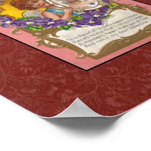 PRINT 1900s VALENTIJN BRIEFKAART (Hoek)