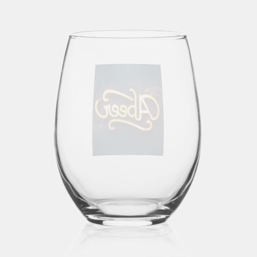 print Abeer naam op glas (Achterkant)