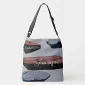 Print-all-over Canvas tassen: Stenen gooien Crossbody Tas (Achterkant)