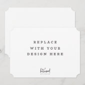 PRINT BESTELLING 7 x 5 inch kaart Dicut Ticket ran (Voorkant / Achterkant)