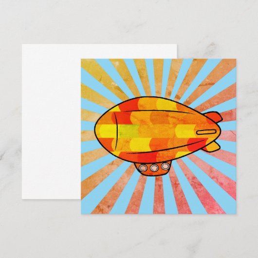  Print Blimp Ballon Sunny Sky Kaart (Voorkant / Achterkant)