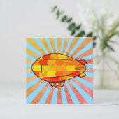 Print Blimp Ballon Sunny Sky Kaart (Staand voorkant)
