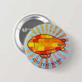 Print Blimp Ballon Sunny Sky Ronde Button 5,7 Cm (Voorkant /achterkant)