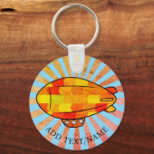 Print Blimp Ballon Sunny Sky Sleutelhanger (Achterkant)