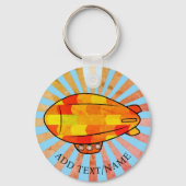 Print Blimp Ballon Sunny Sky Sleutelhanger (Achterkant)