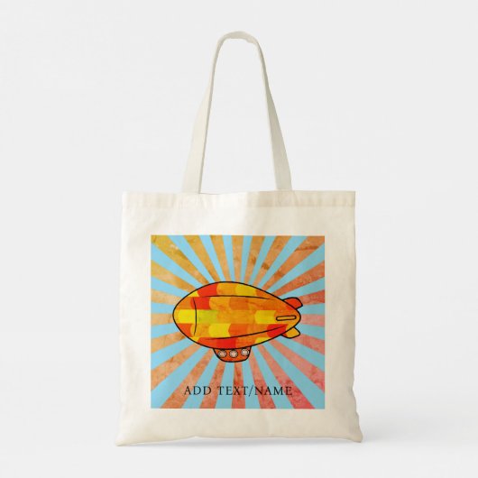  Print Blimp Ballon Sunny Sky Tote Bag (Achterkant)