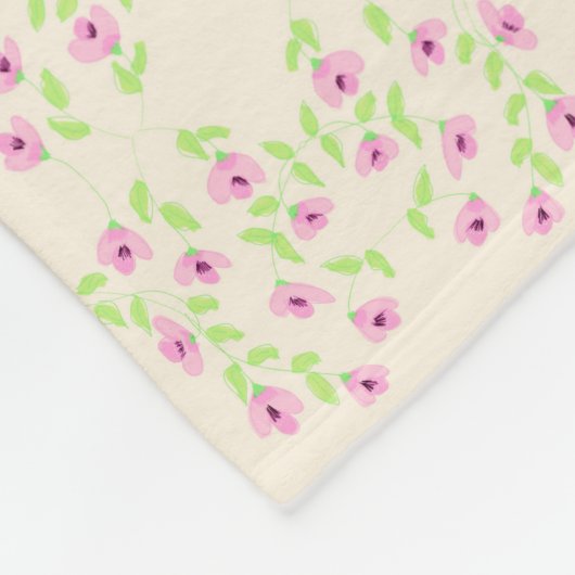  print bloemendeken fleece deken (Hoek)