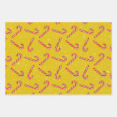  Print Candy Cane Tekeningen Rood Groen Wit Inpakpapier Vel (Voorkant 3)