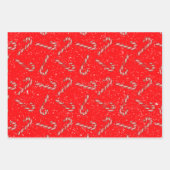 Print Candy Cane Tekeningen Rood Groen Wit Inpakpapier Vel (Voorkant 2)