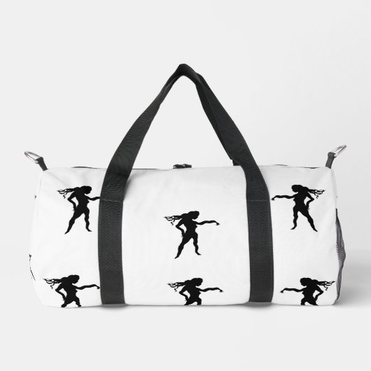 Print Cut Naaizak: Duffel Bag Vrouw Power. Plunjezak (Voorkant)