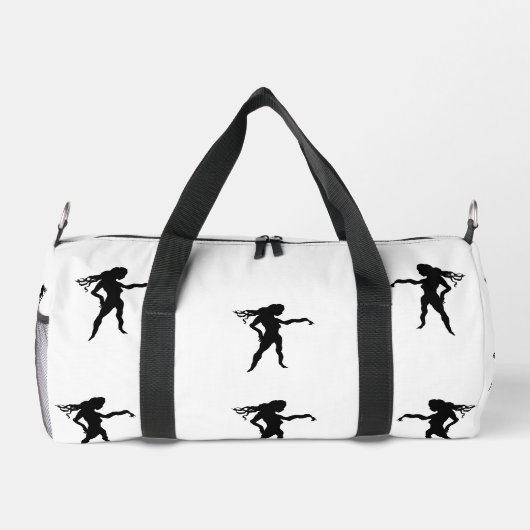 Print Cut Naaizak: Duffel Bag Vrouw Power. Plunjezak (Achterkant)