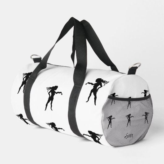 Print Cut Naaizak: Duffel Bag Vrouw Power. Plunjezak (Rechterhoek)