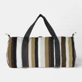Print Cut Naaizak Duffel Beige Bruine Streep Plunjezak (Voorkant)