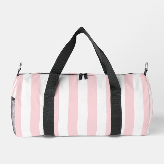 Print Cut Naaizak Duffel Roze Witte Streep Plunjezak (Achterkant)