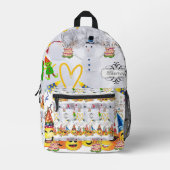 Print Cut Naaizak Vrolijk Kerstfeest Happy Birthda Bedrukte Rugzak (Voorkant)