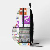 Print Cut Naaizak Vrolijk Kerstfeest Happy Birthda Bedrukte Rugzak (Rechts)