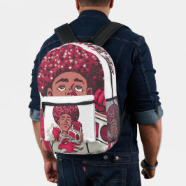 Print Cut Sew Backpack YOUTH Power Afro & Boombox Bedrukte Rugzak