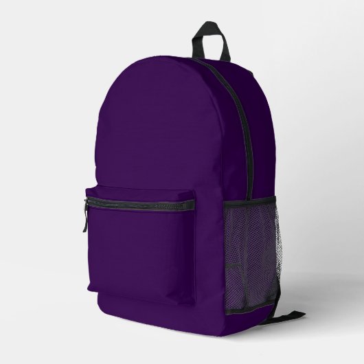 Print Cut Sew Bag Dark Dark Purple Bedrukte Rugzak (Achterkant Hoek Rechts)