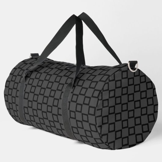 Print Cut Sew Bag grijs zwart modern design Plunjezak (Linkerhoek)