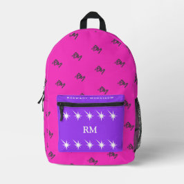 Print Cut Sew Bag meisjes fuchsia en roze school Bedrukte Rugzak