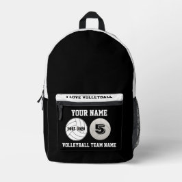 Print Cut Sew Bag meisjes volleybal wit zwart Bedrukte Rugzak