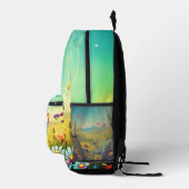 Print Cut Sew Bag met kleurrijke weide Bedrukte Rugzak (Rechts)